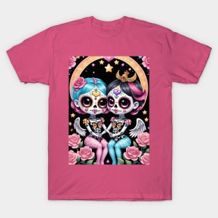 Couples Dia De Los Muertos 0041 T-Shirt